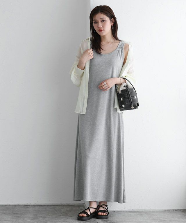 166cm / 杢グレー / ロング丈 / M