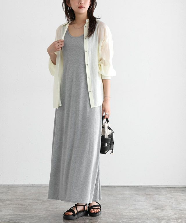 166cm / 杢グレー / ロング丈 / M