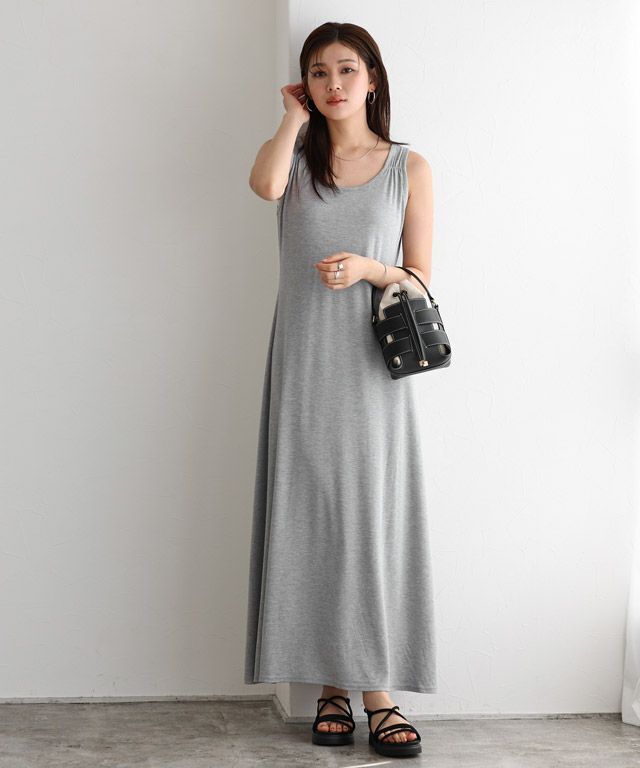 166cm / 杢グレー / ロング丈 / M