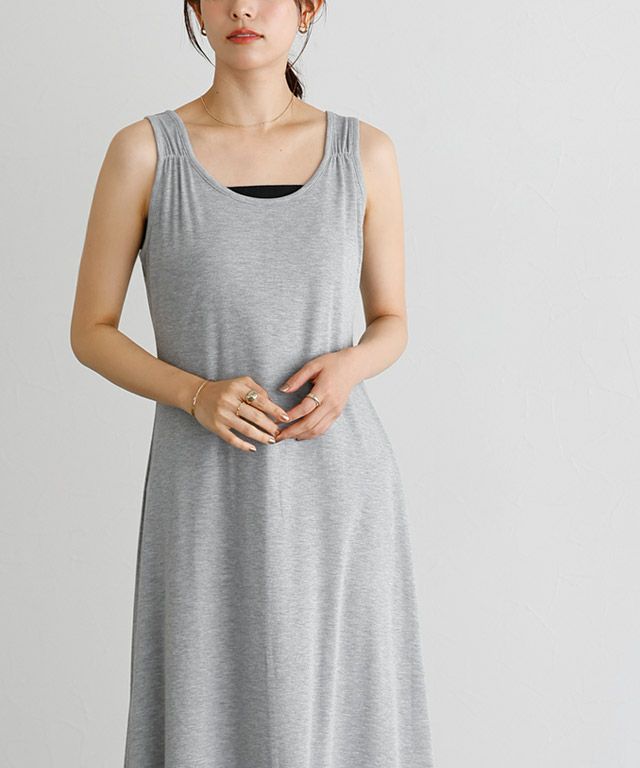 167cm / 杢グレー / ロング丈 / M