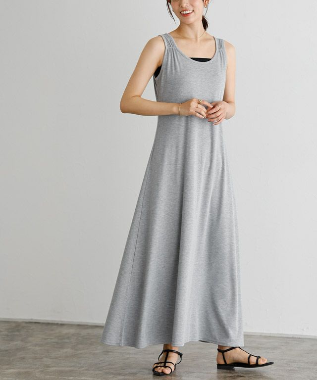 167cm / 杢グレー / ロング丈 / M