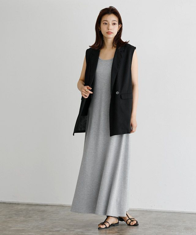 167cm / 杢グレー / ロング丈 / M