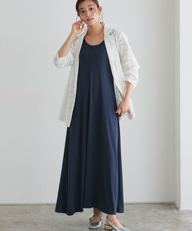 167cm / ネイビー / ロング丈 / M