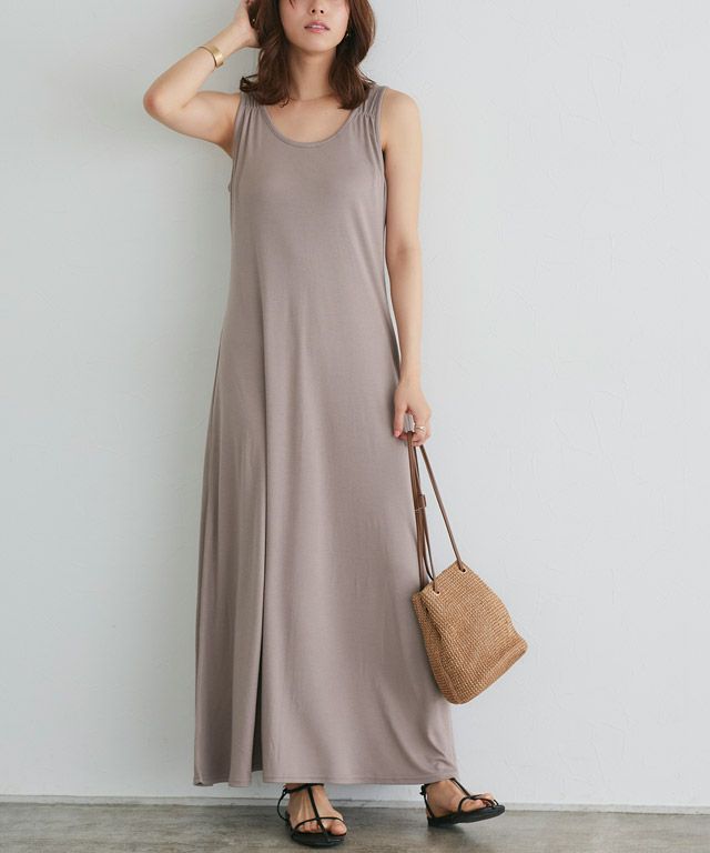 超美品♡Resurrection♡ノースリーブ♡ポロワンピース♡ 石岡真実さんコラボ第三弾】フレアノースリーブワンピース