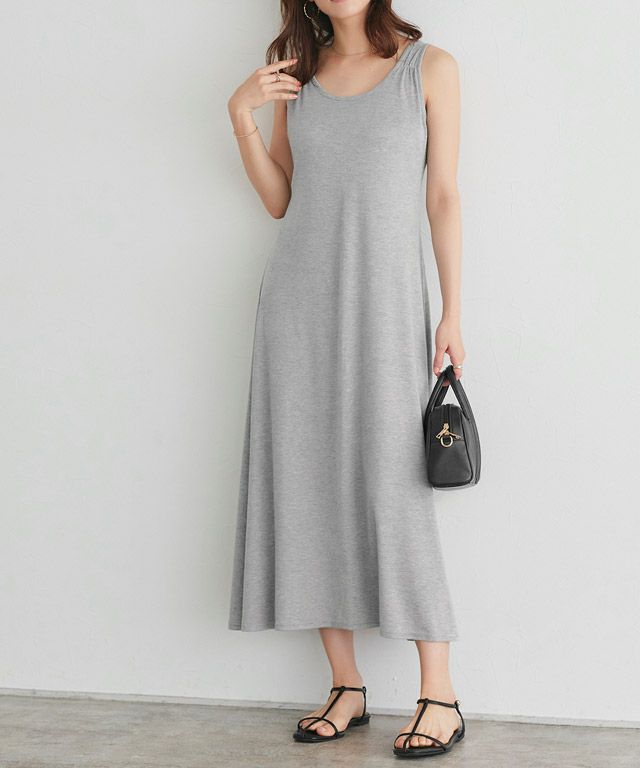 167cm / 杢グレー / ミドル丈 / M