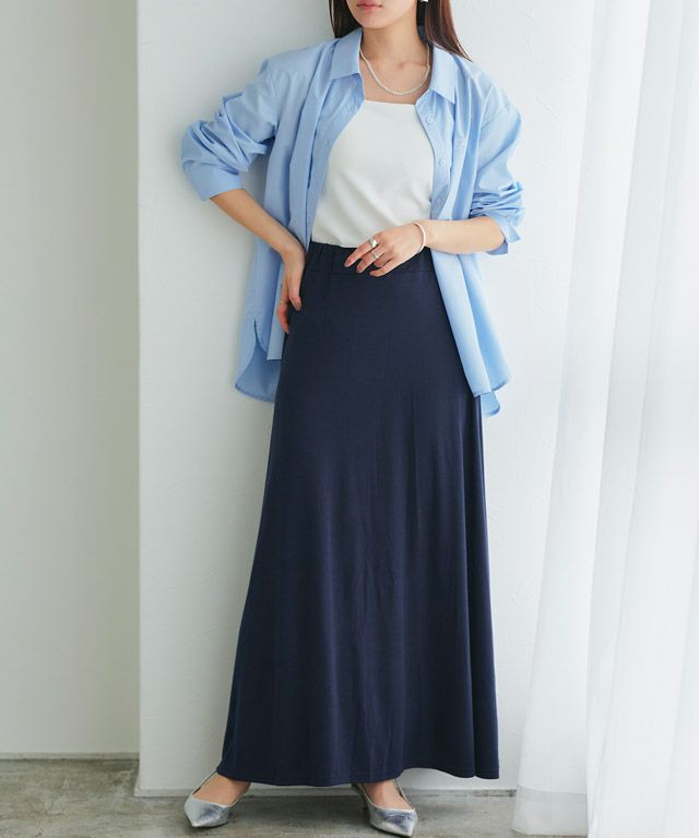 166cm / ネイビー / ロング丈 / M