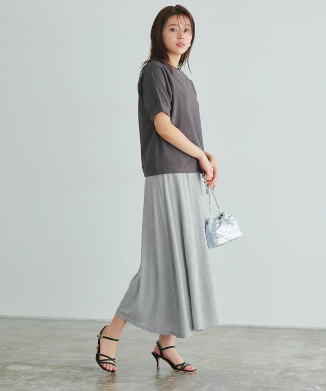 166cm / 杢グレー / ミドル丈 / M