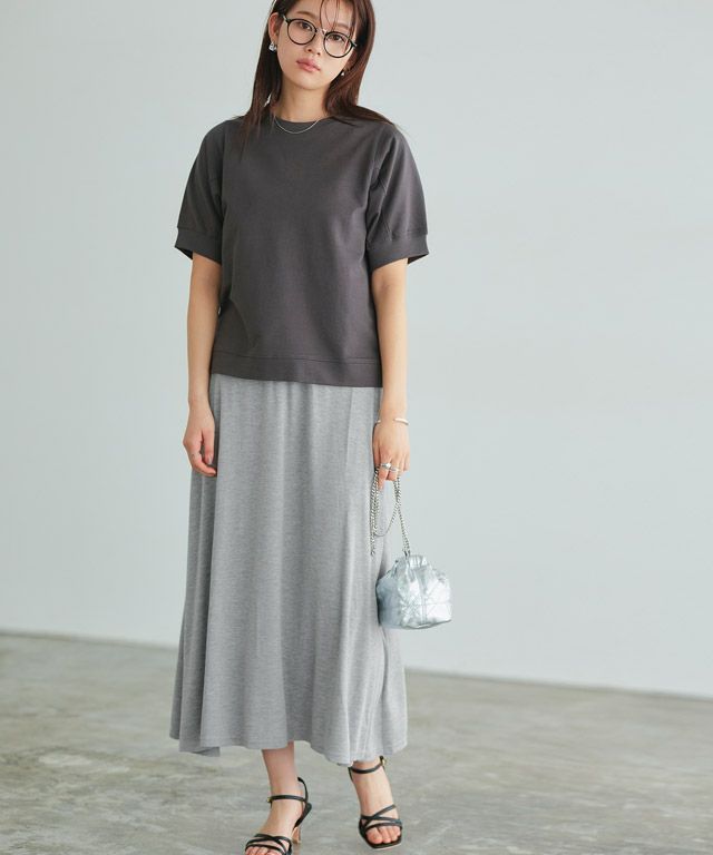 166cm / 杢グレー / ミドル丈 / M