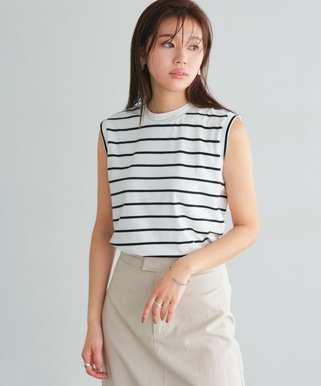 166cm / オフホワイト×ブラック / M