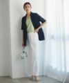 167cm / ペールミント / Vネック / M