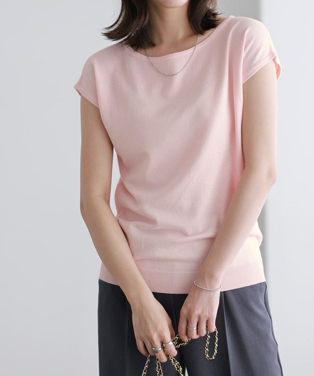 167cm / ライトピンク / クルーネック / M