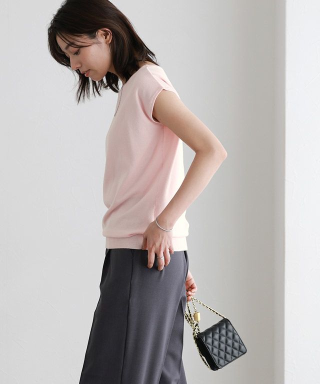 167cm / ライトピンク / クルーネック / M