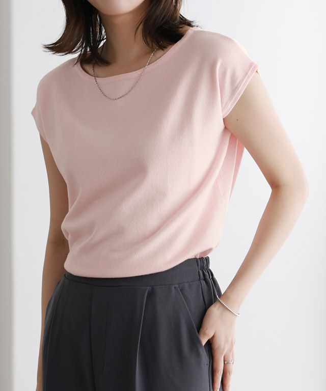 167cm / ライトピンク / クルーネック / M