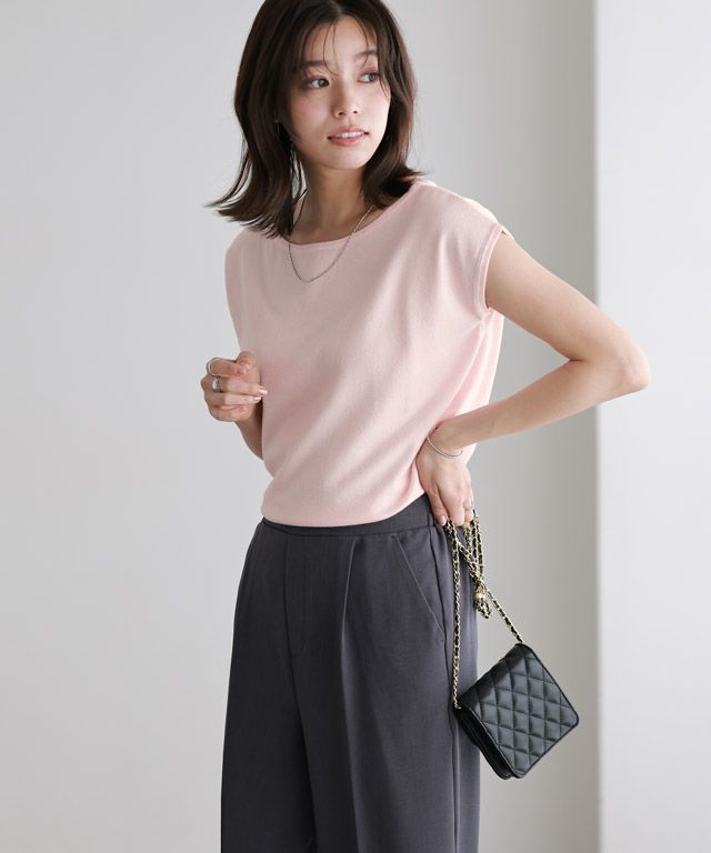 167cm / ライトピンク / クルーネック / M