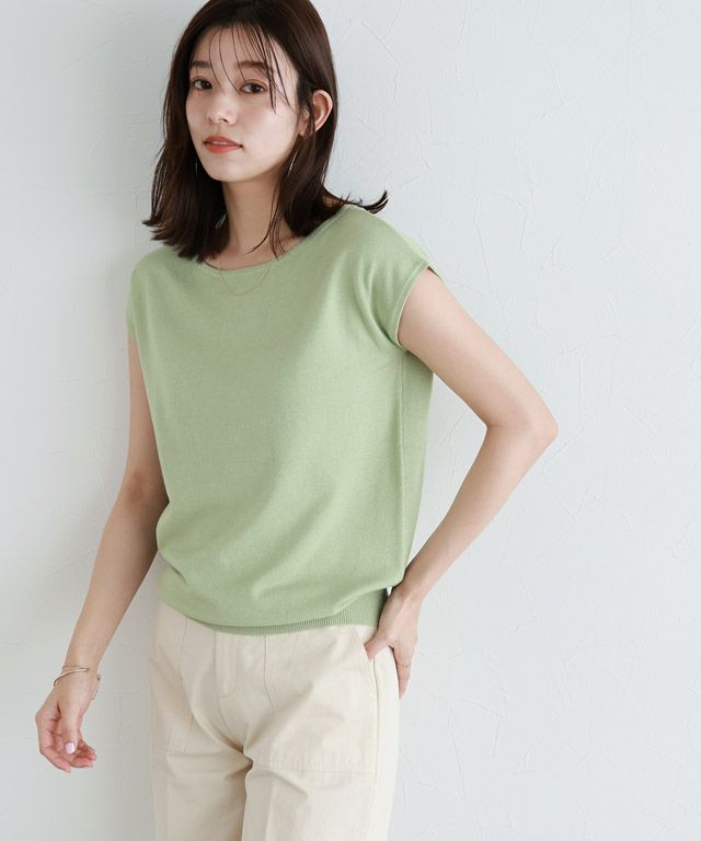 167cm / ペールミント / クルーネック / M