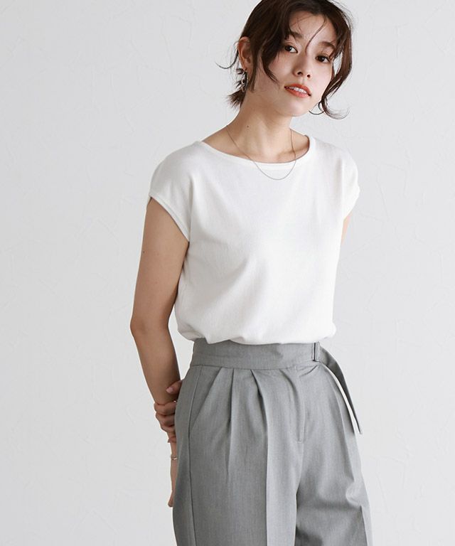 167cm / オフホワイト / クルーネック / M