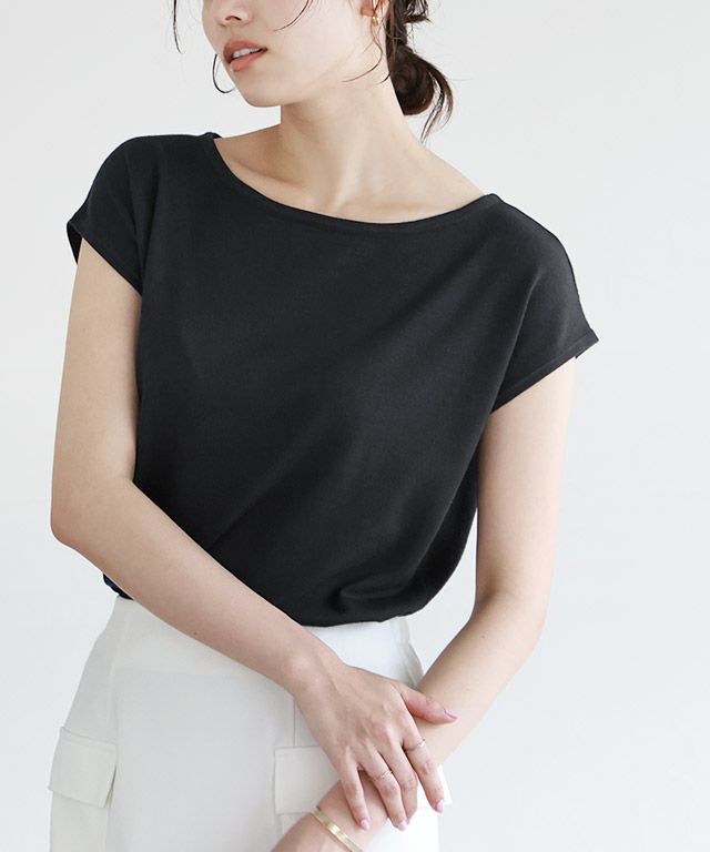 167cm / ブラック / クルーネック / M