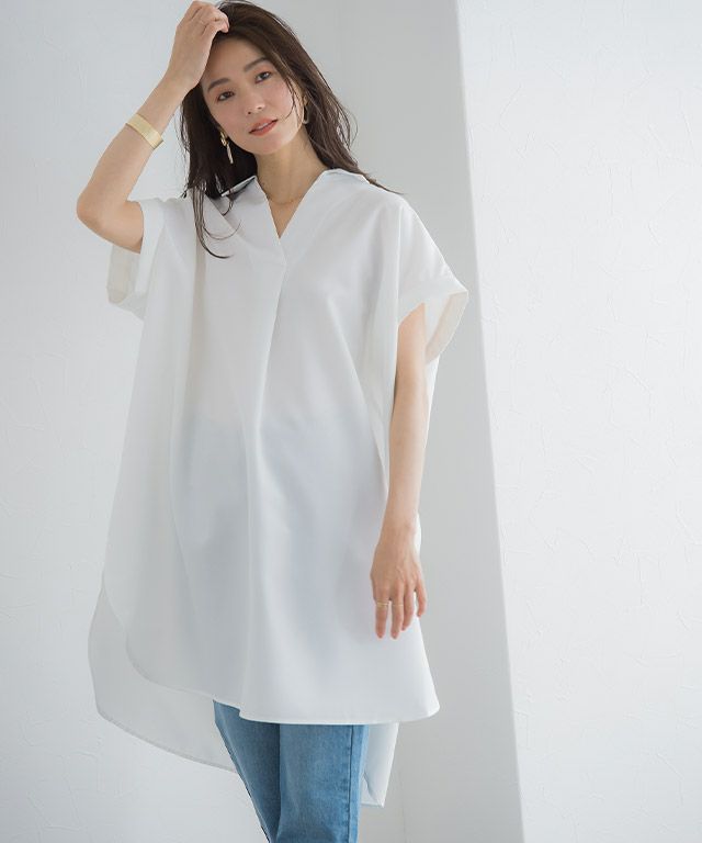 リネンライクスキッパーシャツ