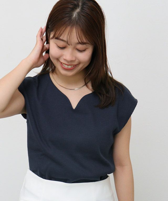 150cm / ネイビー / キーネック / M