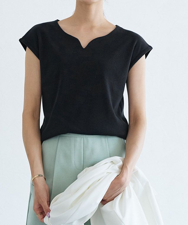 165cm / ブラック / キーネック / M