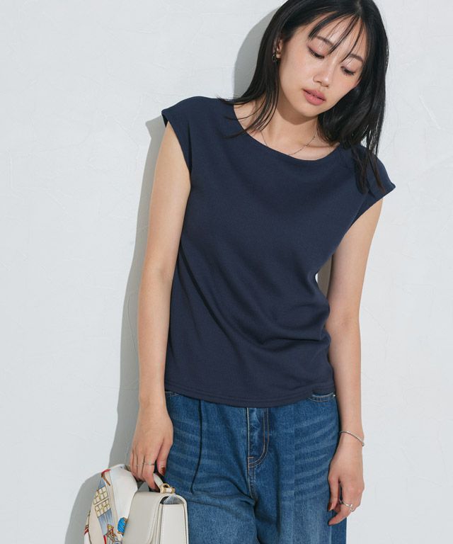 162cm / ネイビー / クルーネック / M