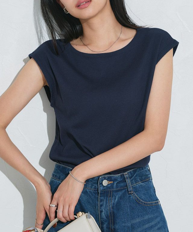 162cm / ネイビー / クルーネック / M