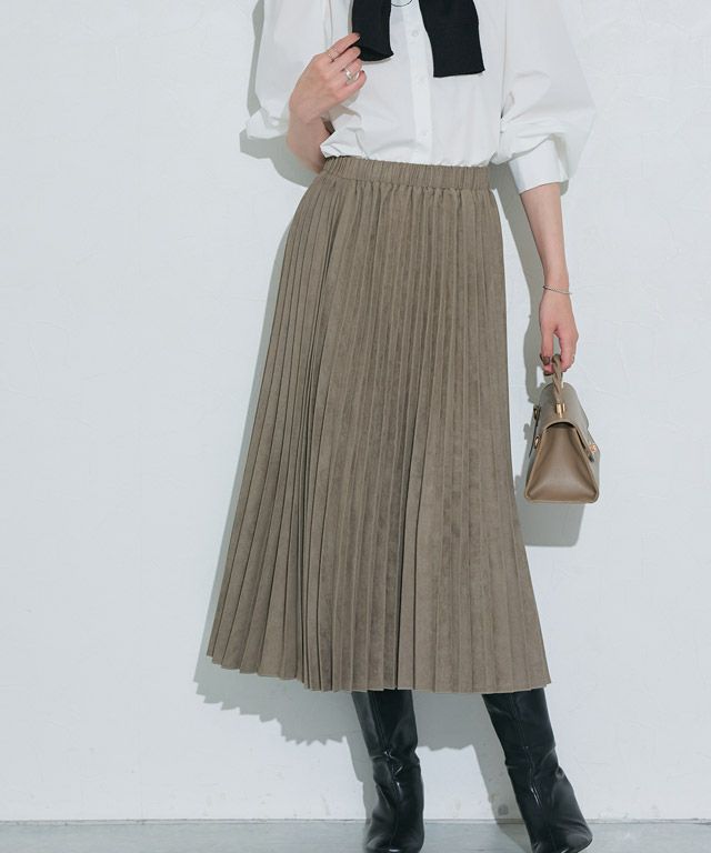 スエードタッチプリーツスカート | 【公式】Pierrot（ピエロ