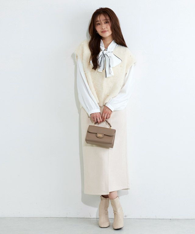 166cm / アイボリー / ラップ / M