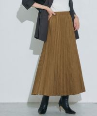 スエードタッチロングプリーツスカート