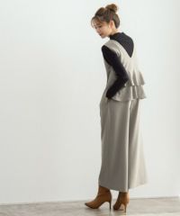 ペアスキンバックフリルオールインワン
