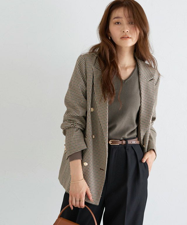 166cm / モカ / Vネック / M