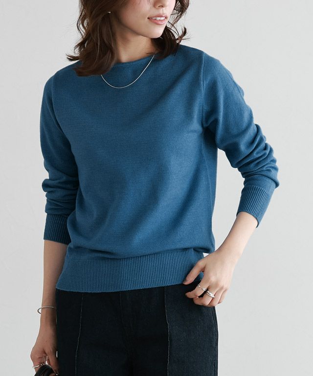 167cm / ブラウン / ボートネック / M