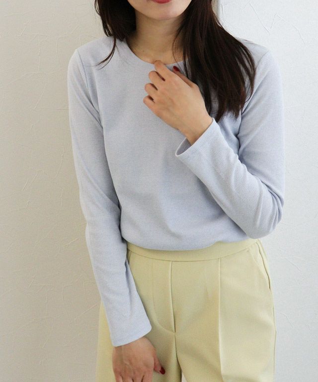 163cm / アイスブルー / クルーネック / M