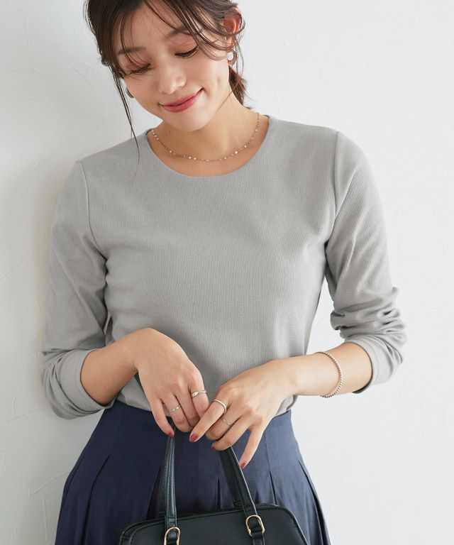 167cm / ライトグレー / クルーネック / M