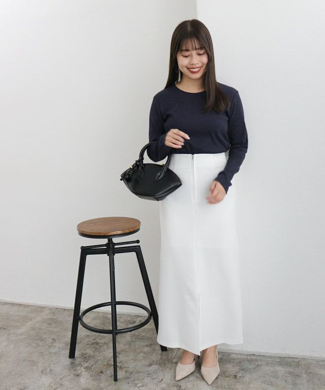 150cm / ネイビー / クルーネック / M