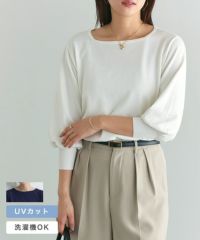 選べるネックシルクタッチバルーンニット