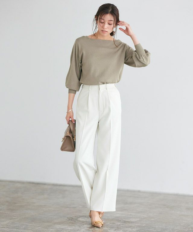 167cm / グレージュ / スクエアネック / M