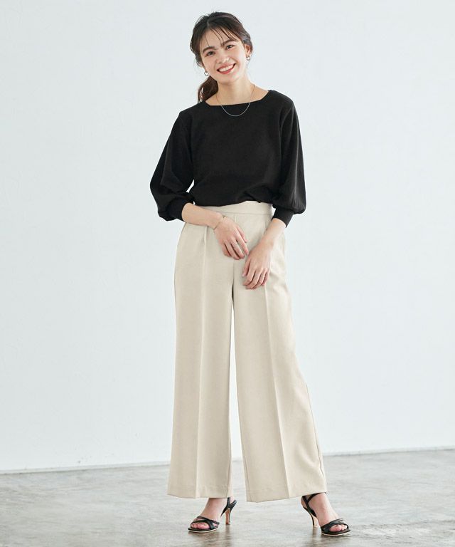 163cm / ブラック / スクエアネック / M