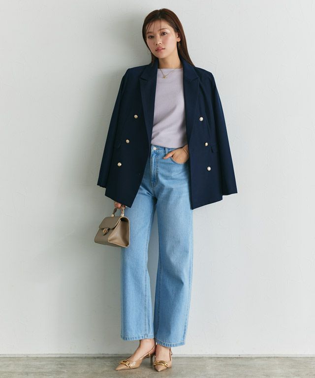 166cm / アイスラベンダーグレー / ボートネック / M