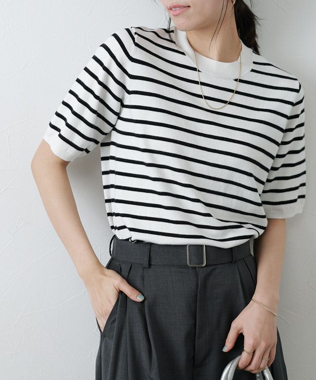 167cm / オフホワイト×ブラック / M