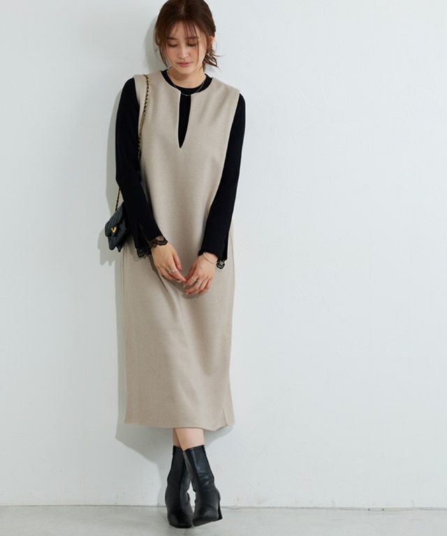 166cm / 杢グレージュ / M