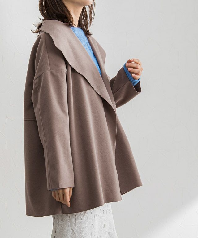 アウトレットSALE！】オープンカラーショートコート【スピード