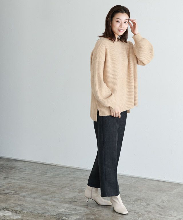 167cm / 杢イエロー / ボートネック / MM