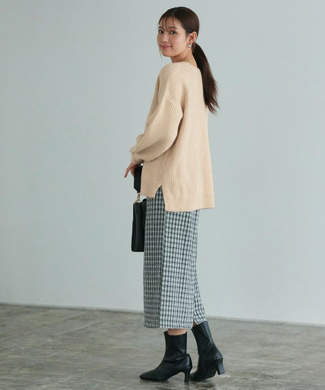 166cm / 杢イエロー / Vネック / M