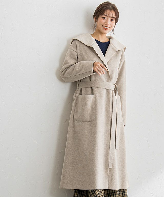 アウトレットSALE！】ダブルフェイスセーラーカラーコート