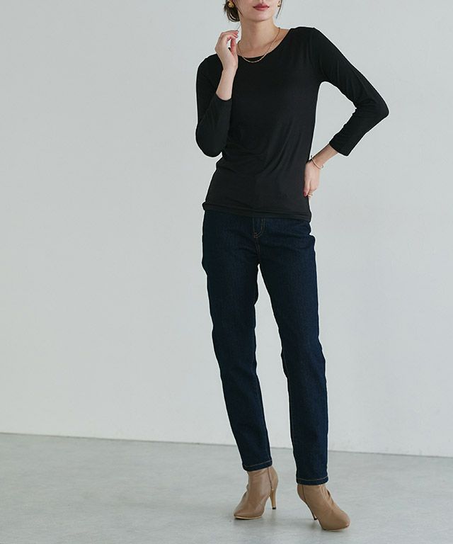 167cm / ブラック / クルーネック / M