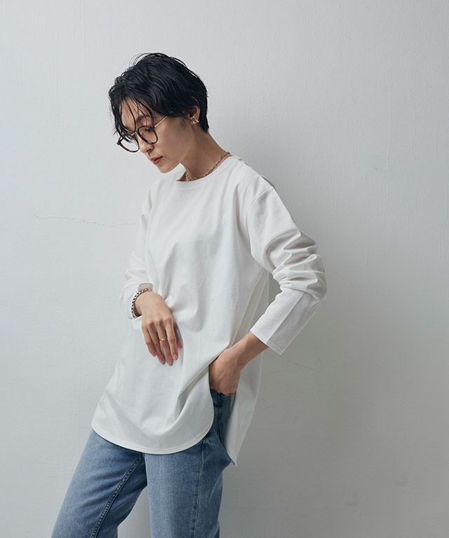 30％OFF】【スピード配送】[RASW] GIZAコットンロングスリーブT