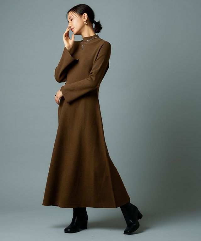 アウトレットSALE！】[RASW]総針ニットフレアワンピース【スピード配送