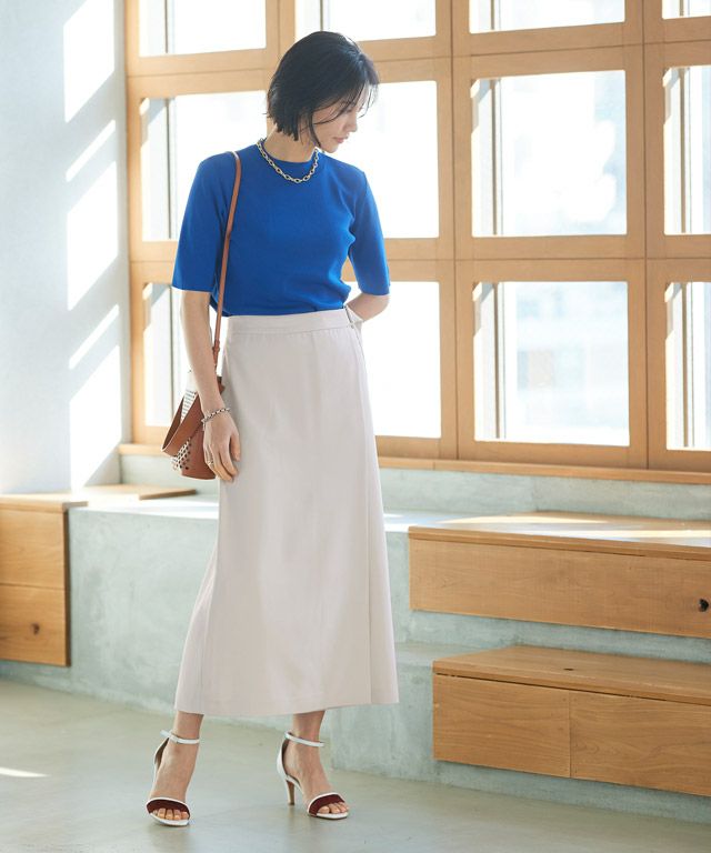 美品☆サカイ サイドレースアップスカート　ラップ　ネイビー　ベルト　タイト 美品☆サカイ サイドレースアップスカート ラップ ネイビー