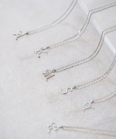 【アウトレットSALE！50%OFF】【スピード配送】[silver925]2wayイニシャルシンプルネックレス ［Pierrot］